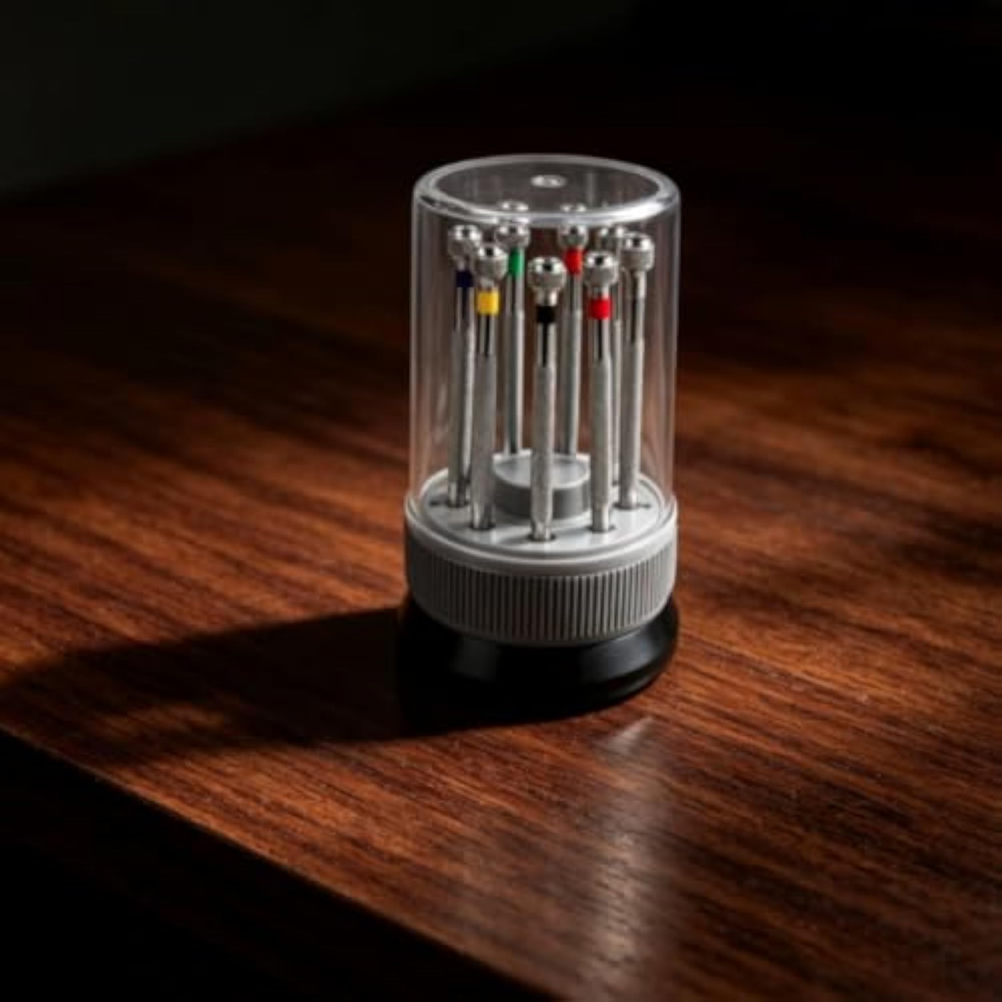 Interchangeable Watch Repair Screwdriver Set with Rotating Stand